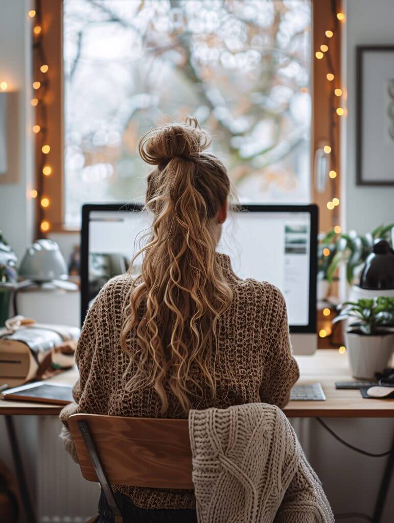 Moi en train de travailler dans mon atelier