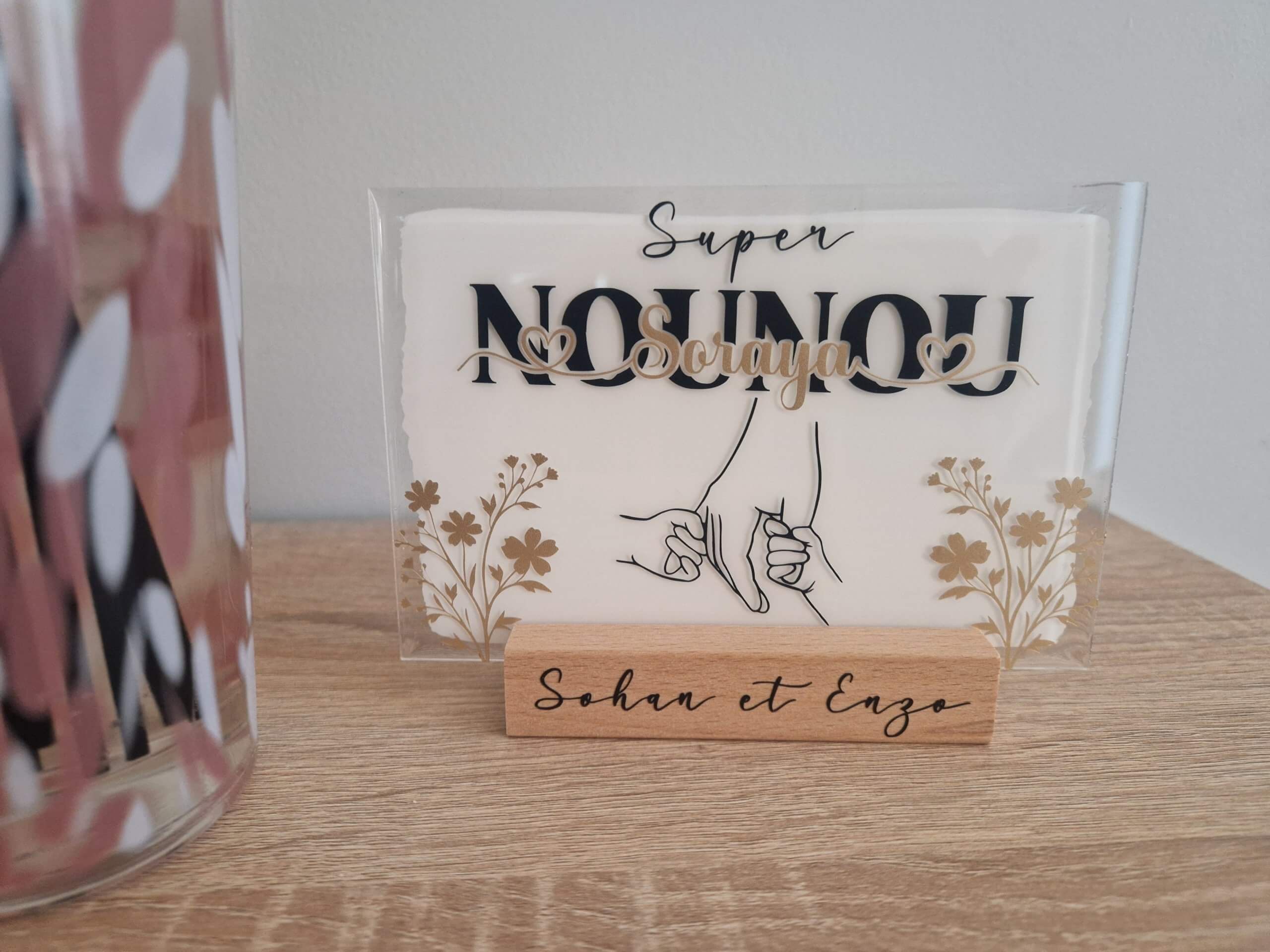 plaque acrylique personnalisée nounou / maîtresse / aesh avec jumeaux plaque acrylique personnalisée nounou / maîtresse / aesh avec jumeaux