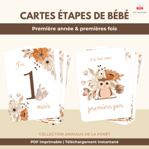Ressources cartes Étapes bébé & premières fois