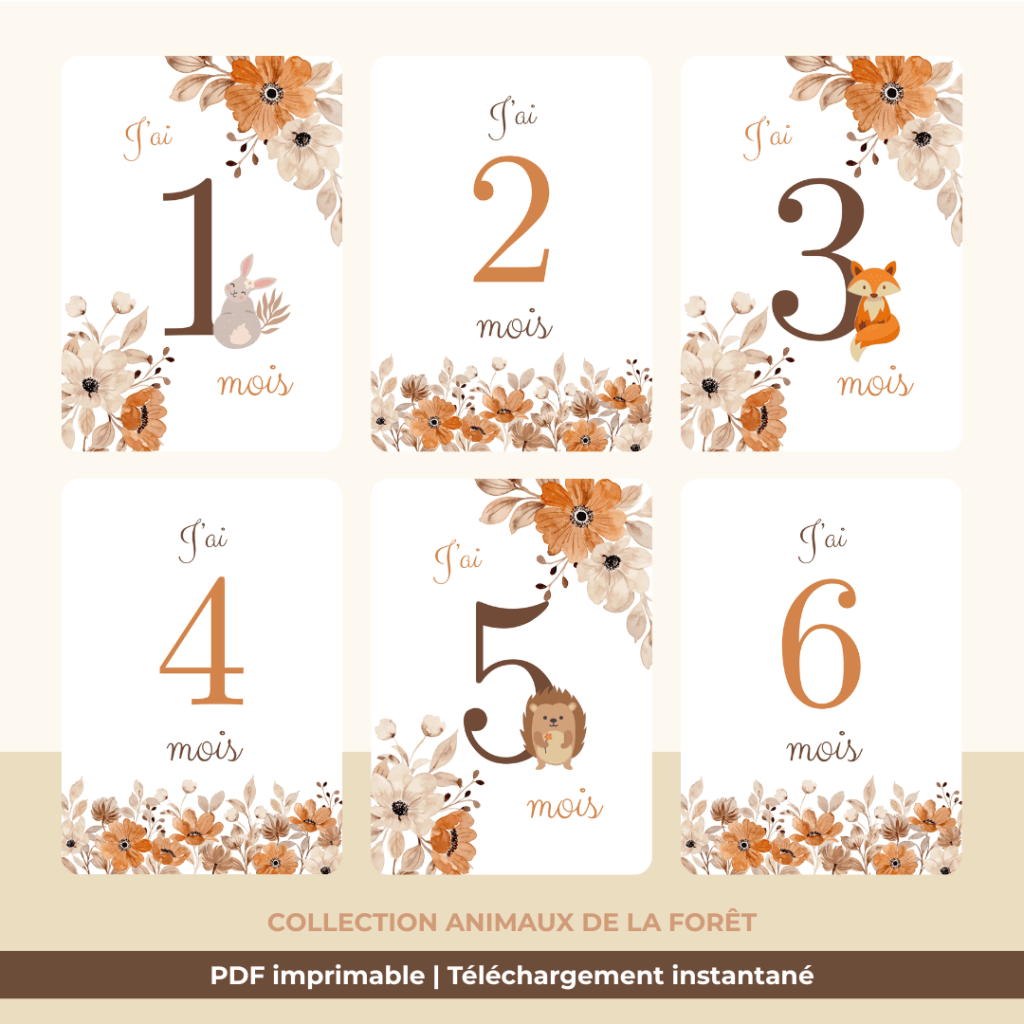 cartes Étapes bébé & premières fois