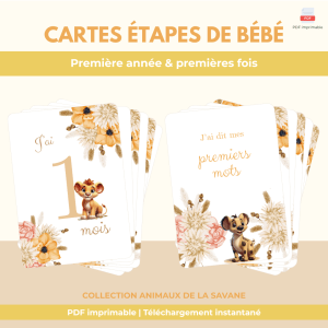 Ressources cartes Étapes bébé & premières fois
