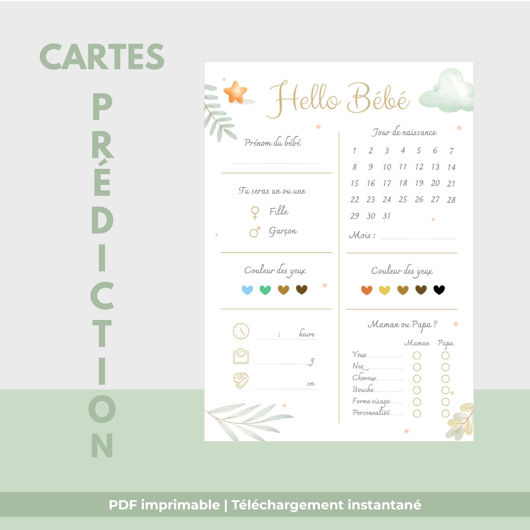 cartes pronostics bébé cartes pronostics bébé