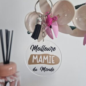 Accessoires porte clés "meilleure mamie du monde"