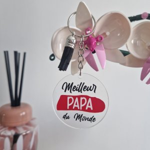 Accessoires porte clés "meilleur papa du monde"