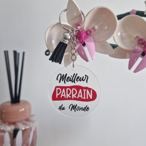 Accessoires porte clés "meilleur parrain du monde"