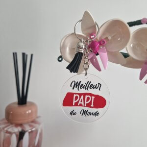 Accessoires porte clés "meilleur papi du monde"