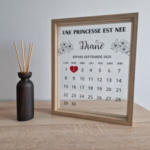 cadre flottant de naissance princesse & prince