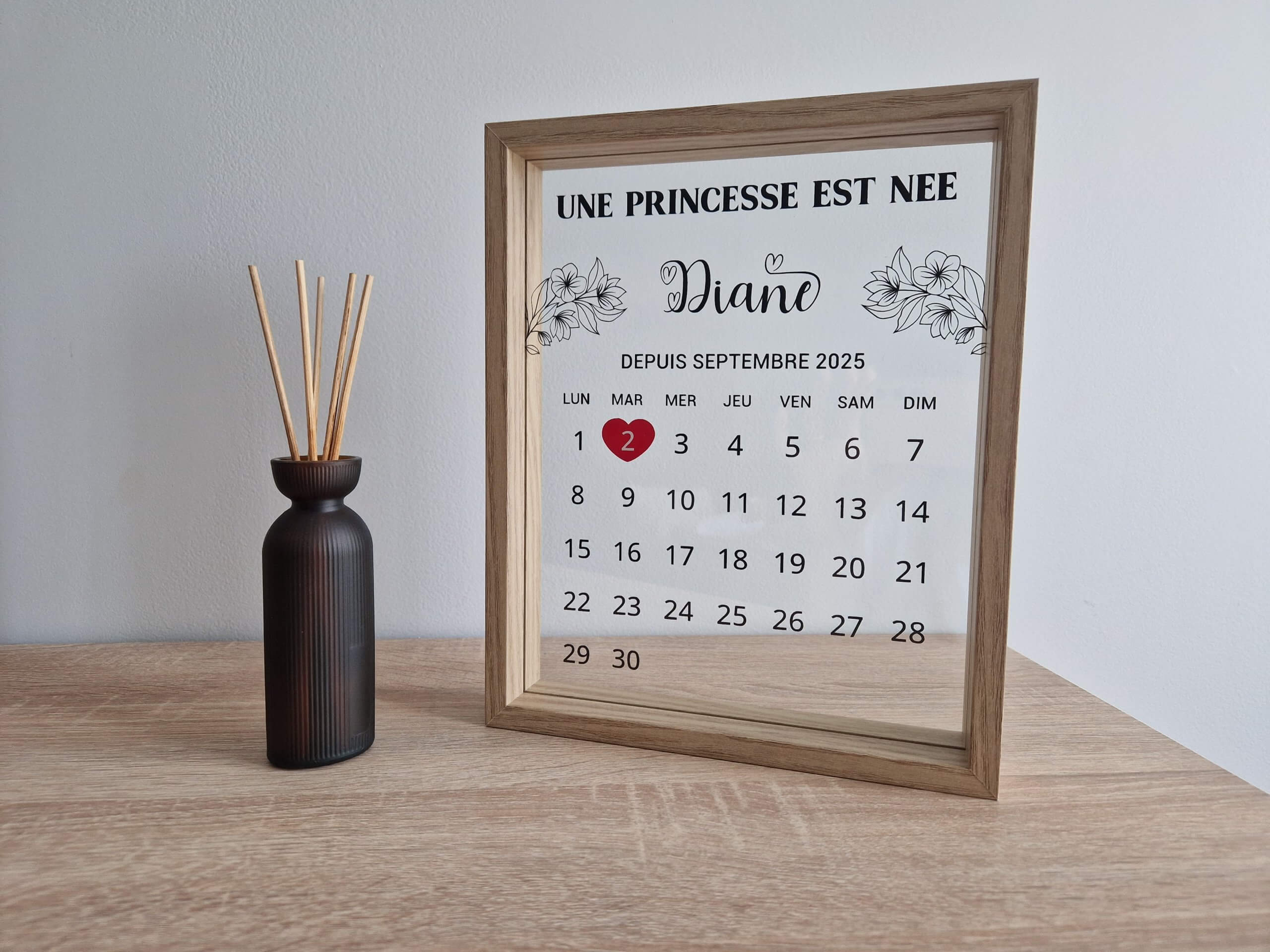 cadre flottant de naissance princesse & prince cadre flottant de naissance princesse & prince